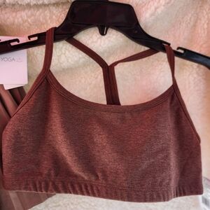 Brown Women's Sports Bra and skort